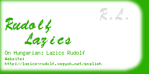 rudolf lazics business card